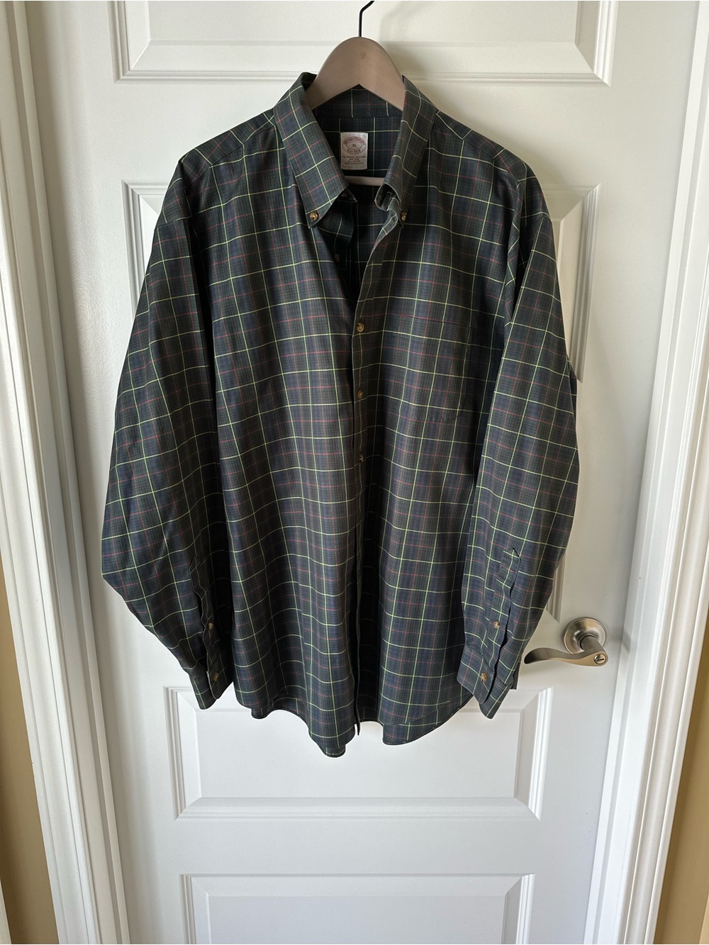 Brooks Brothers, The Plaid, Long Sleeve Button Down Shirt, Size XL